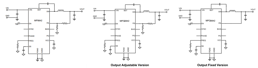 Monolithic Power Systems (MPS) MP9842/MPQ9842 Step-Down Converters
